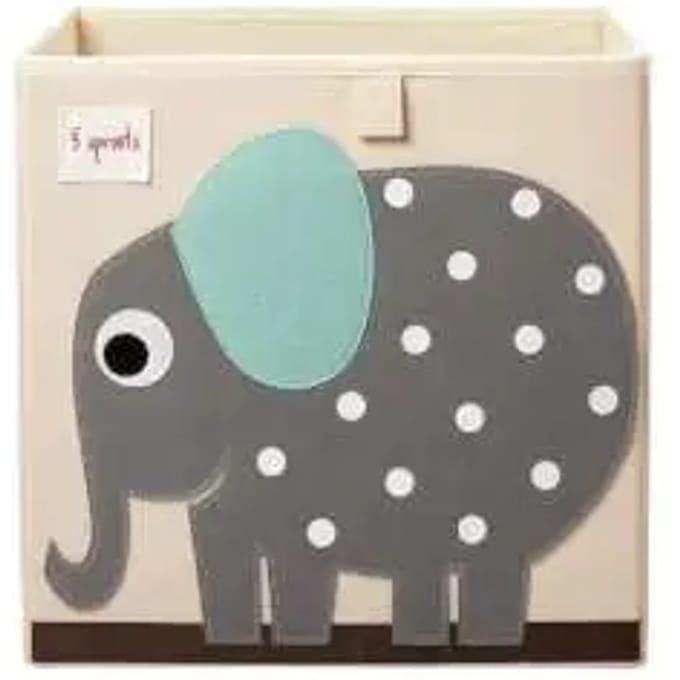 3 Sprouts Storage Box - Gray Elephant