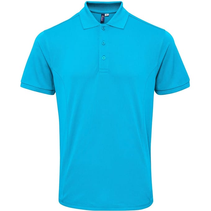 Premier Heren Coolchecker Plus Pique Polo Met CoolPlus (Turquoise)