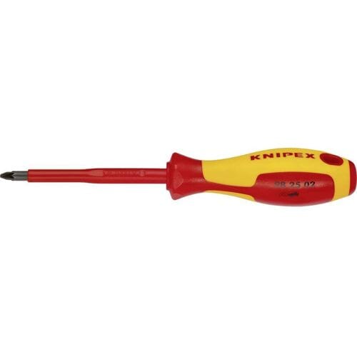Knipex 98 25 02 VDE Kruiskop schroevendraaier PZ 2 Koplengte: 100 mm DIN EN 60900