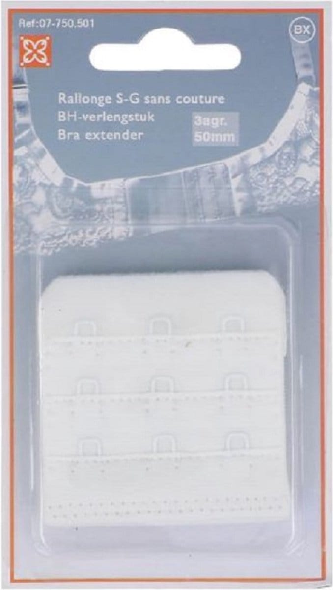 BX – BH Verlengstuk – Wit - 50 mm / 3 haakjes