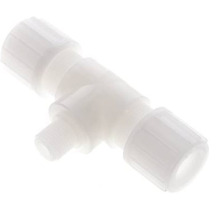 14x12mm & G1/4'' PVDF T-stuk Knelfitting Buitendraad 10bar