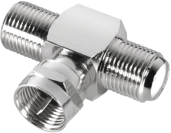 F splitter 1x F (m) - 2x F (v)