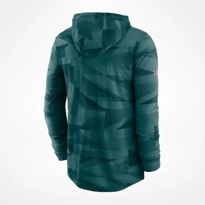 Nike Dri-Fit NFL Philadelphia Eagles Green Pullover Heren Zijlijn Hoodie NKD8 3JD