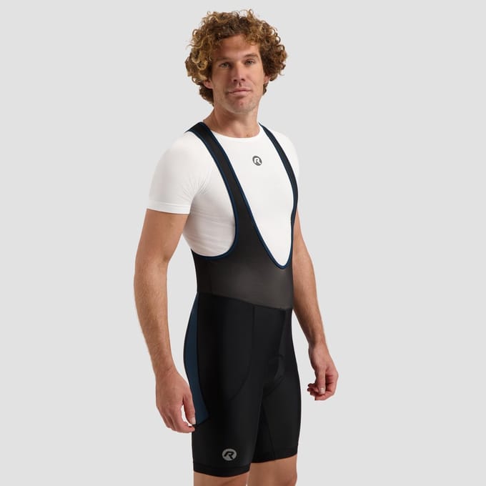 Rogelli Core Heren Korte Fietsbroek - Zeem - Bretels - Zwart/Blauw