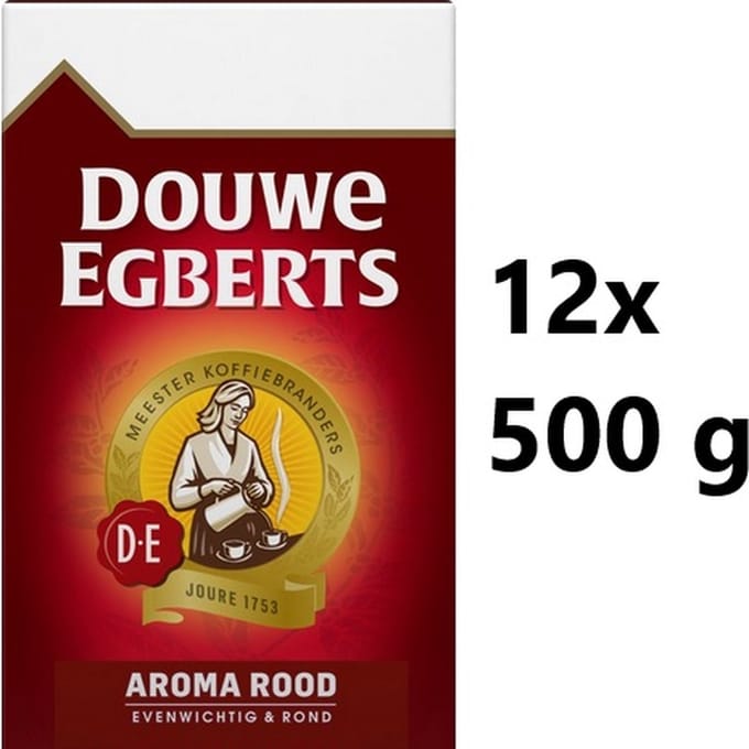 Douwe Egberts Aroma Rood Filterkoffie - 12 x 500 gram