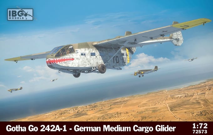 IBG Models Modelbouwpakket Vliegtuigen - 72573 Gotha Go 242A-1 - Duitse Middelzware Vrachtzwever - Propeller Vliegtuig Plastic - 1:72 - Modelbouw