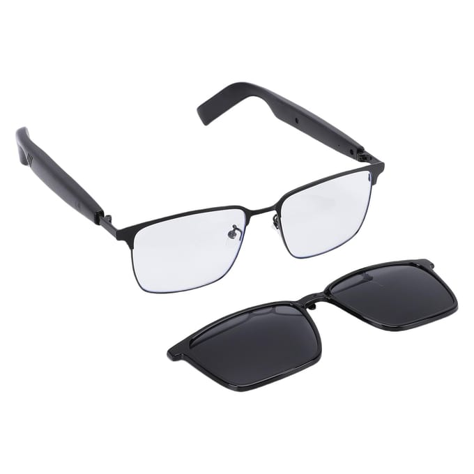 Lunettes intelligentes IA Lentille magnétique Bluetooth 5.4 Lunettes de traduction avec micro et haut-parleur intégrés pour musique, appels, voyage