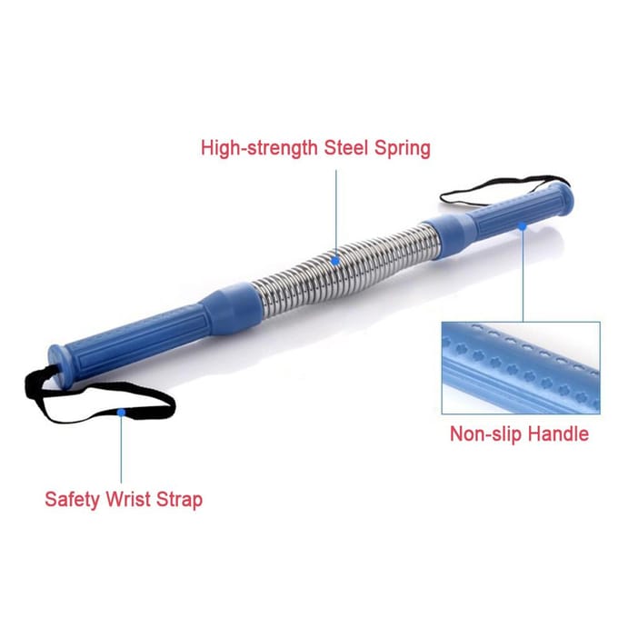 30kg Power Twister Bar Bovenlichaamtrainer Arm Borstversterker Krachttraining blauw