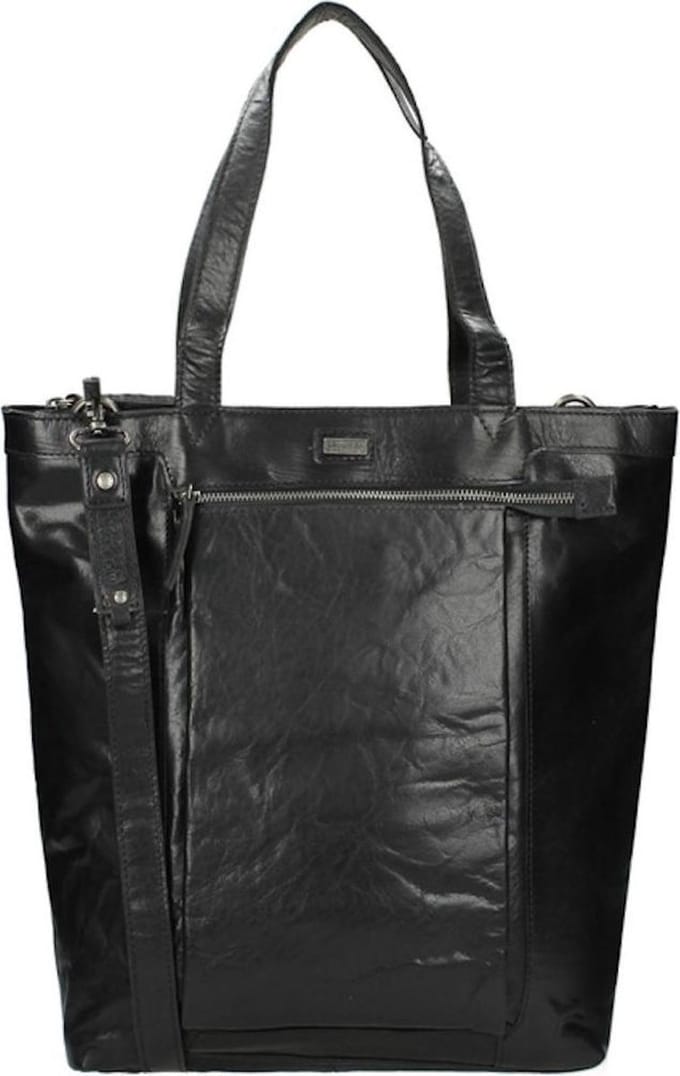 Spikes & Sparrow Leren Shopper - Zwart