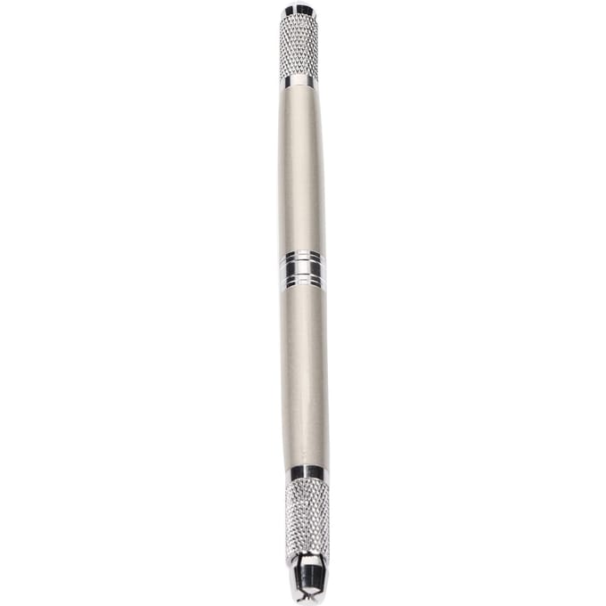 Stylo à aiguille à lame de microblading pour tatouage de sourcils à double tête, outil de maquillage manuel semi-permanent white