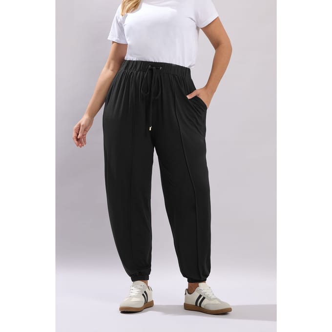 Yours Zwarte Haremjoggingbroek Size 42