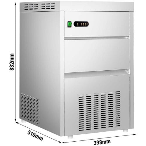 GGM Gastro Flockeneisbereiter - 85 kg/ 24h Zilver