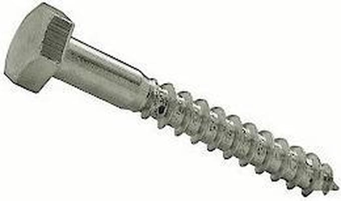 Houtdraadbout - RVS - 8.0 x 50mm. 5 stuks Houtfretten. Ifix.