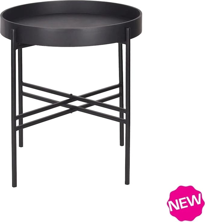 Bijzettafel Pasta | Medium | Mat Zwart - Matt Black | Ø43 x H47 cm