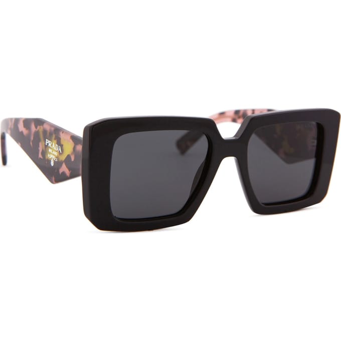 Prada PR23YS 1AB5S0 zwarte donkergrijze zonnebril