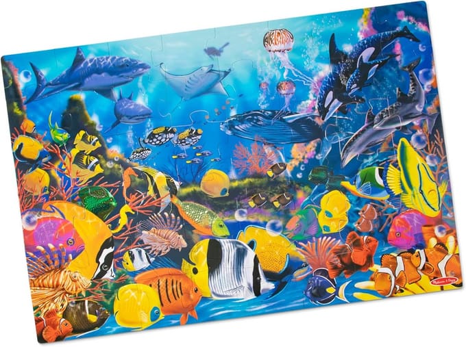 Onderwatervloerpuzzel met extra dikke kartonnen delen - Puzzels voor Creatief Spel