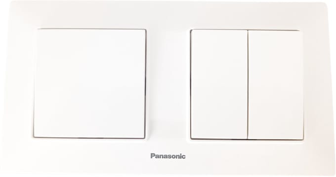 Panasonic-Schakelaar Combinatie-Wit-Randaarde-Compleet-Karre Plus Serie