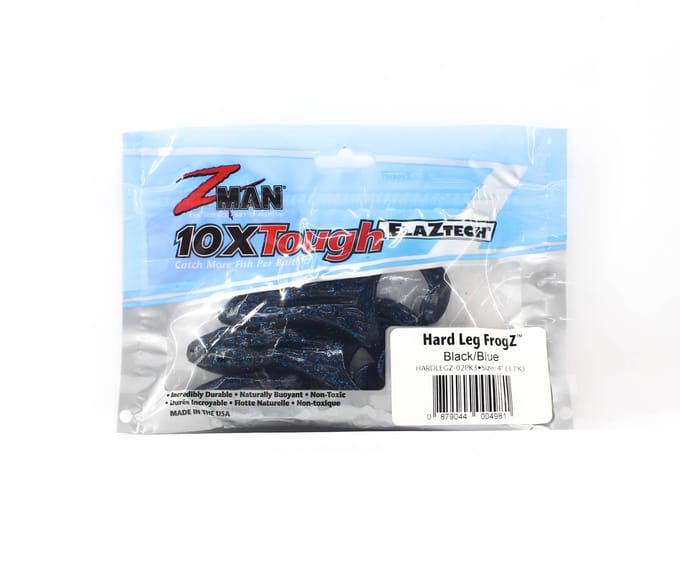 Zman Soft Lure Hard Leg Frogz 4 Inch 3/Pack Blauwe Rug (4981)