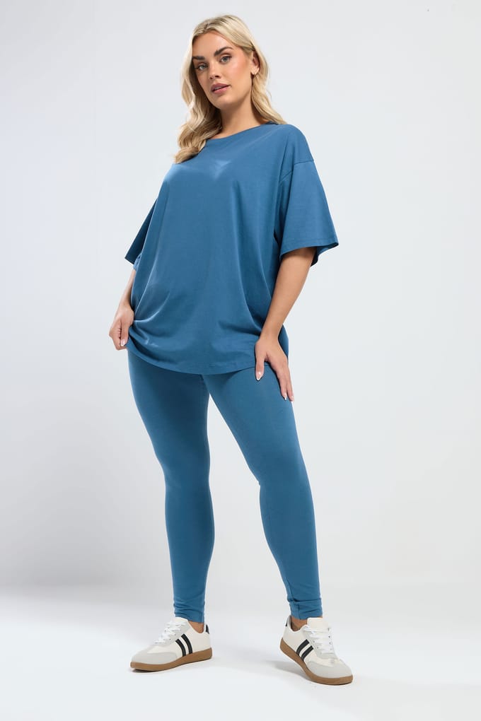 Yours Blauw Relaxed Longline Tshirt Size 42