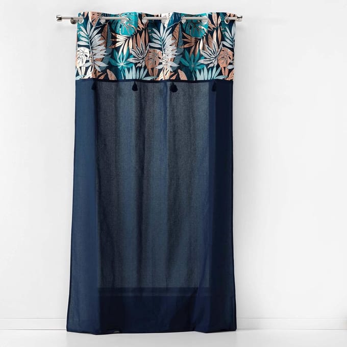 d'Interieur gordijn met ogen, blauw, 140 x 240 cm