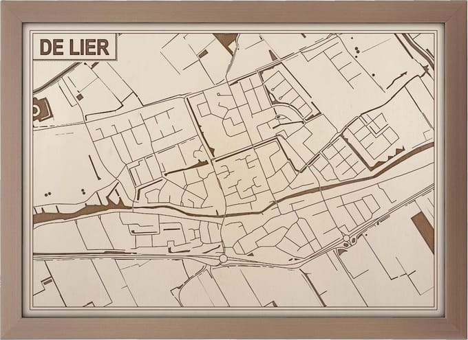 Decoratief Beeld - Houten Van Delfzijl - Hout - Bekroned - Bruin - 21 X 30 Cm