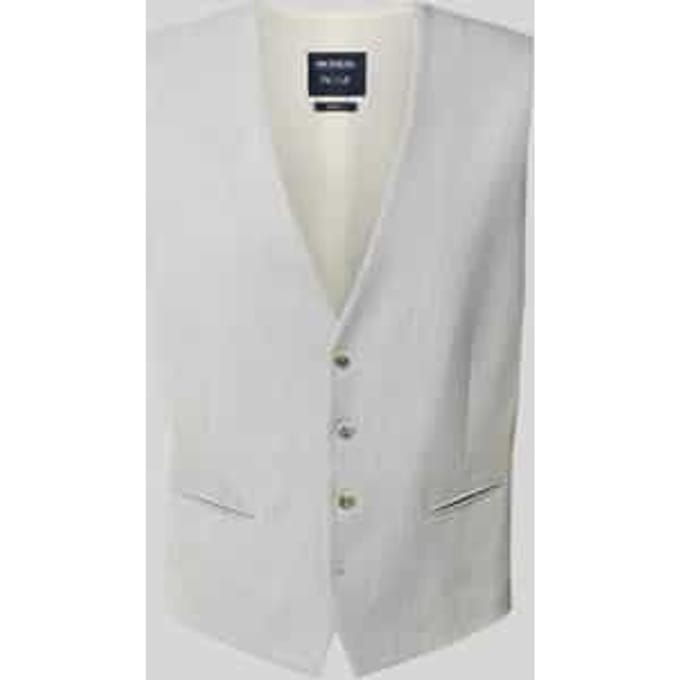 Slim fit gilet met all-over motief
