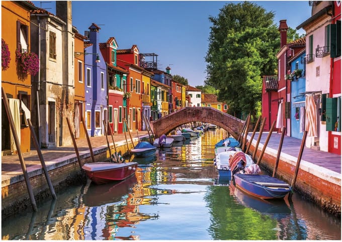 Educa legpuzzel Burano Italië 3000 stukjes volwassenen puzzel.