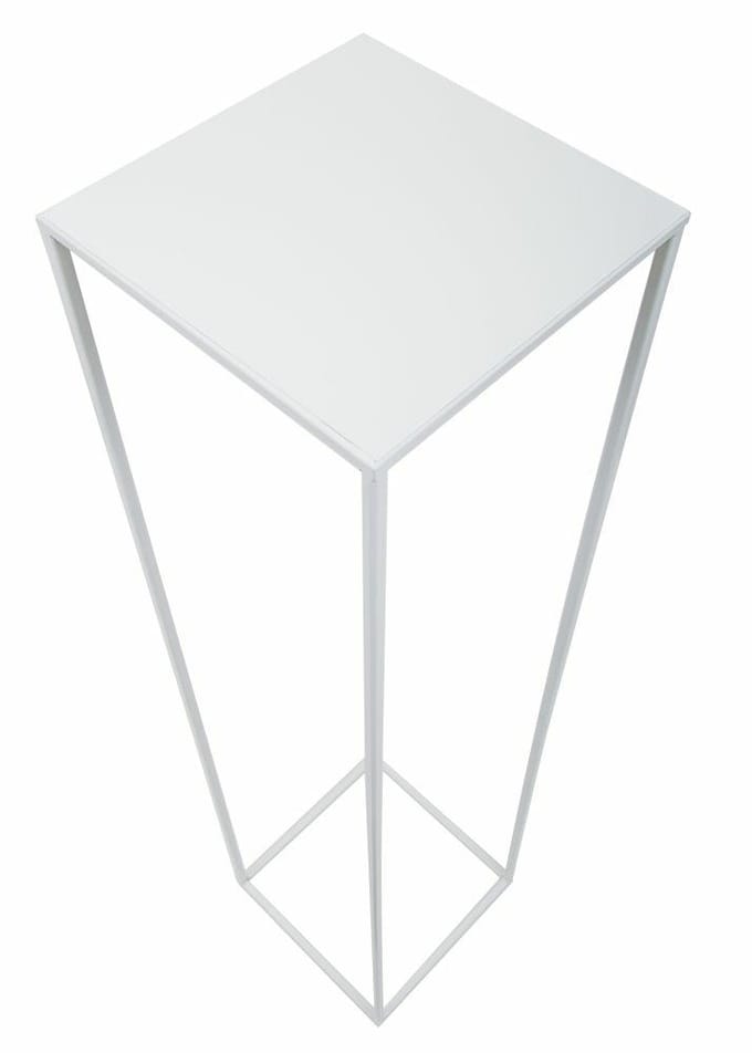 HowHomely - Staande Kwietnik - 100 cm - Loftsstijl - Wit