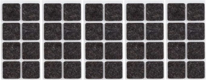 Meubelviltjes - 40x - antislip noppen - 2,5 cm - vierkant - viltglijders