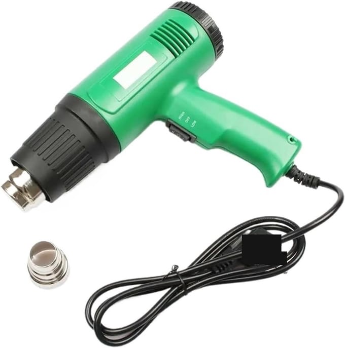 Hete Lucht Blaster - Verwarmingstool - Verf Verwijderen - Dubbele Temperatuur - 1500W - Groen