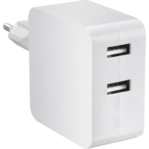 VOLTCRAFT SPS-2400/2+WH-N USB-oplader 24 W 2x USB-A Wit Binnen
