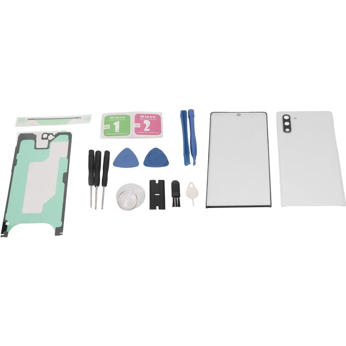 Couvercle arrière de remplacement Kits de réparation de verre d'écran avant pour Samsung Galaxy Note 10 Coloré blanc