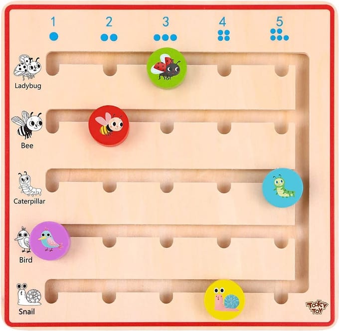 Tooky Toy Vormenbord Junior 26 X 22 X 9 Cm Hout