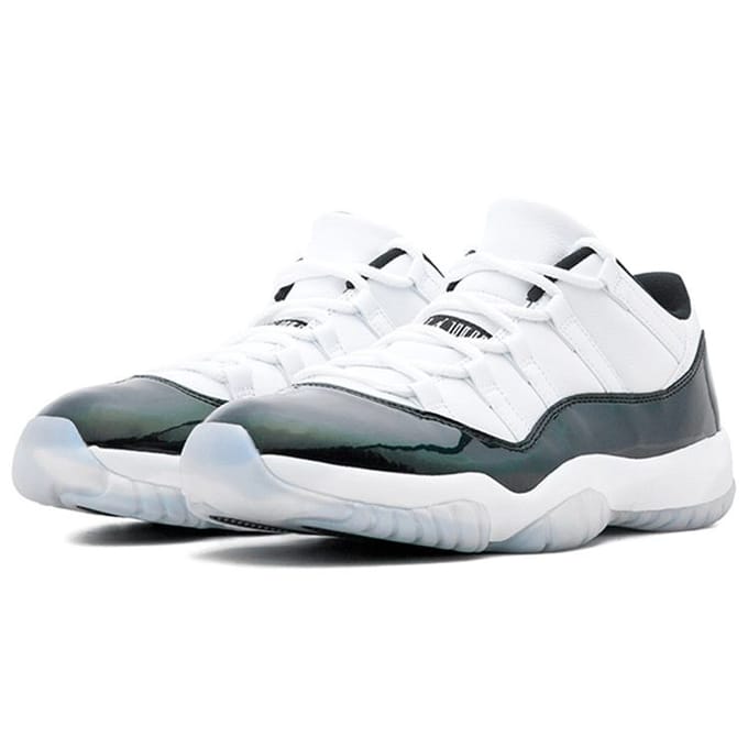 Air Jordan 11 Retro Low 'Emerald' 528895-145 44.5 gray