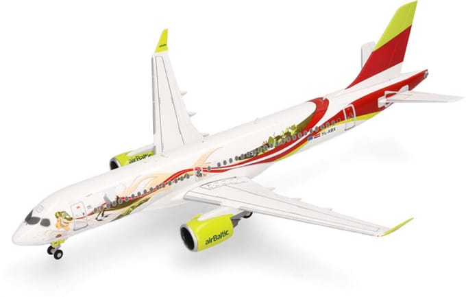 Airbus A220-300 AirBaltic 50th A220 Herpa 1:200