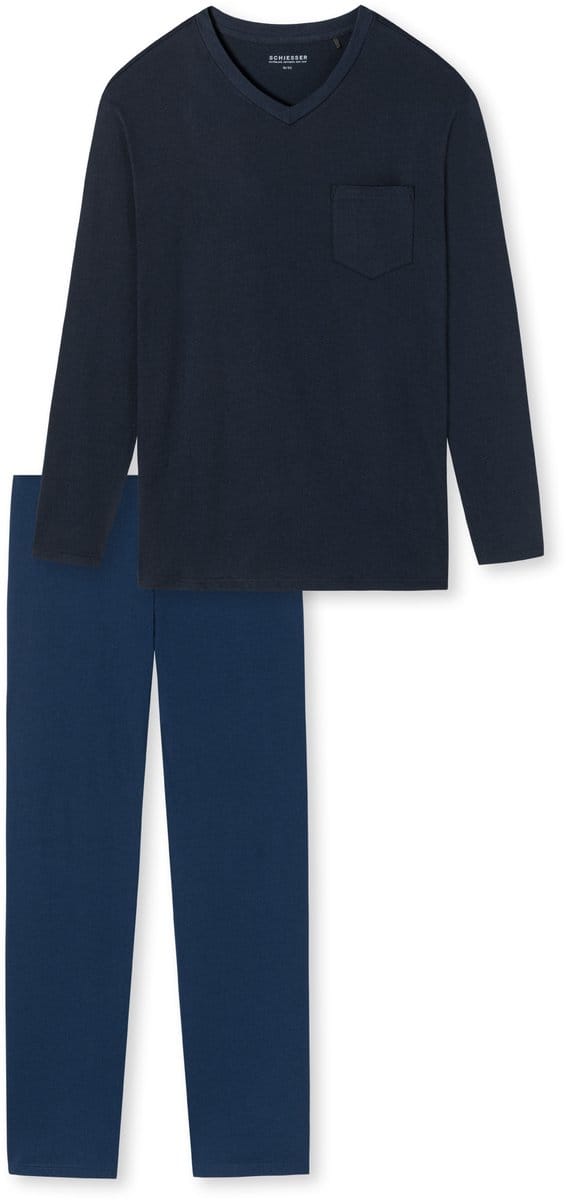 Schiesser – Essentials Nightwear – Pyjama – 178096 - Royal Blue - 54