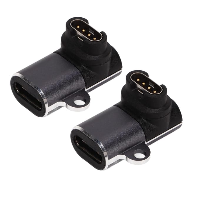 2 stuks Voor Garmin naar Type C Vrouwelijke Adapter Professionele Mini USB C Adapter voor Garmin Smartwatch black