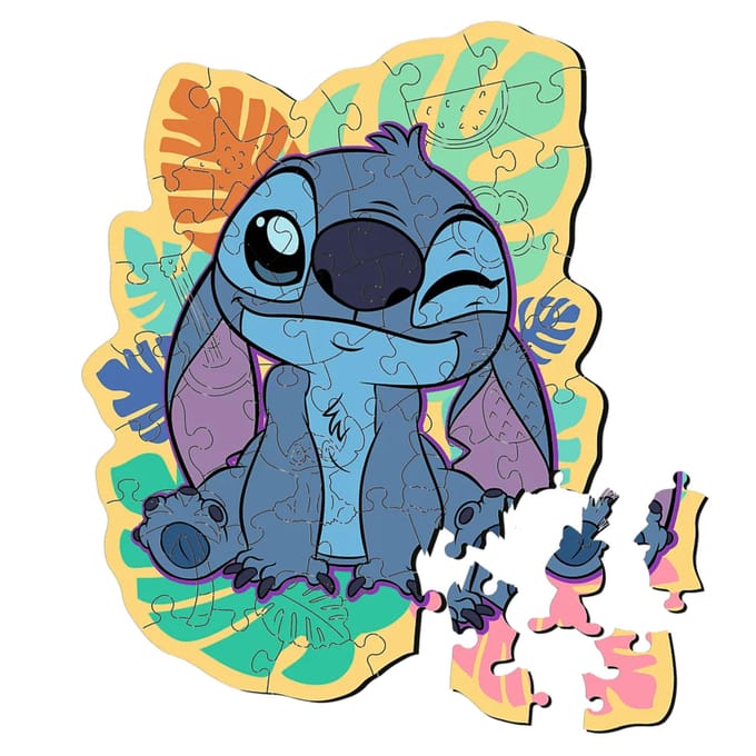 Trefl houten puzzel Lilo & Stitch - 50 stukjes - FSC Mix - kinderpuzzel