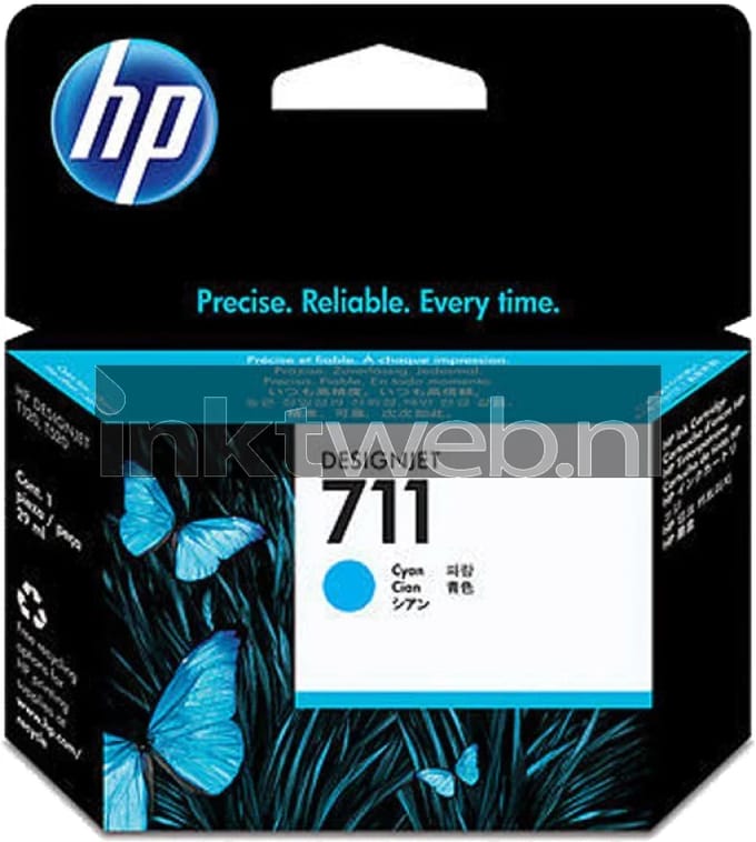 Inktcartridge hp cz130a 711 blauw
