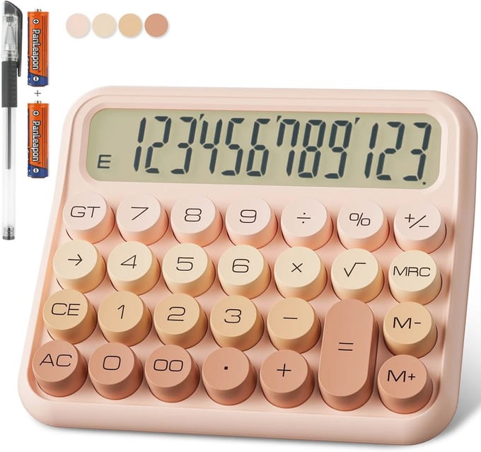 Grote 12-cijferige rekenmachine met 5 inch scherm voor schoolgebruik