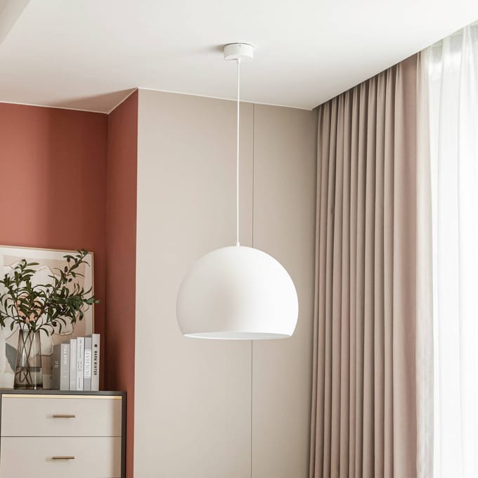 Lucande LED hanglamp Lythara, wit, Ø 50 cm, aluminium