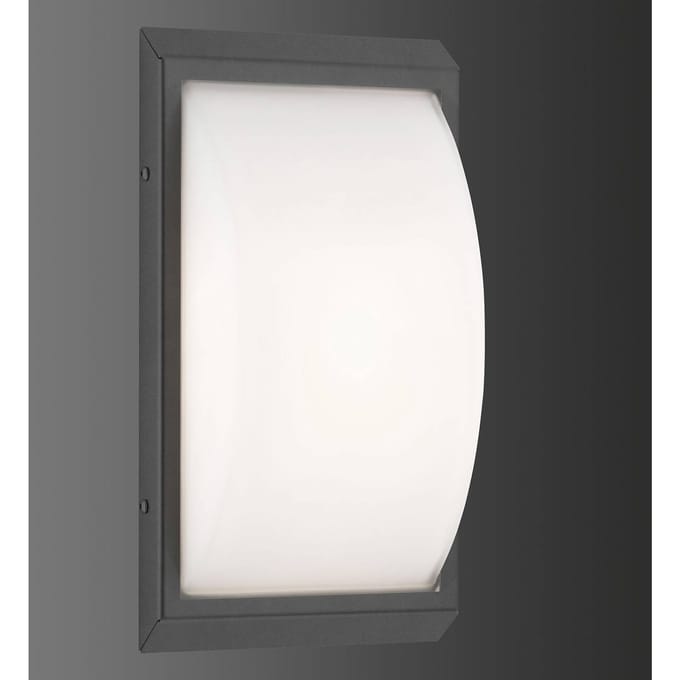 LCD Buitenwandlamp 053 van roestvrij staal, grafiet