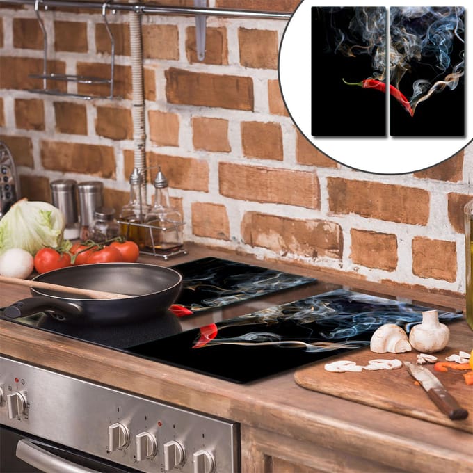 TMK ArtDeko - Snijplank - Glas - Chilli Design - Inductie