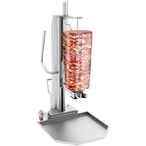 GGM Gastro Kebablift voor diverse döner-spiesen - max. draagvermogen: 350 kg zilver