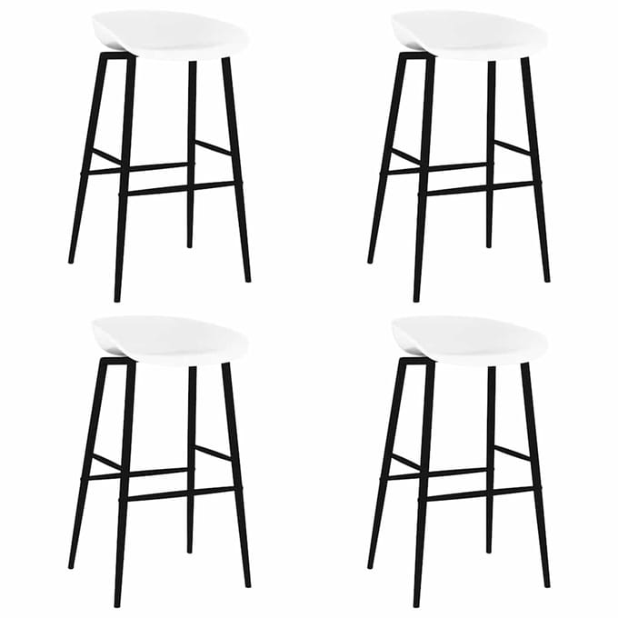 vidaXL - Barstoelen - 4 - st - wit