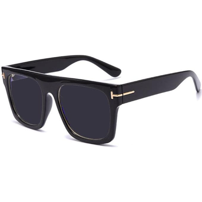 Oversized Brillen Heren Luxe Vierkant Groot Hyperopie Dames Leeszonnebril op Sterkte 0 +0.25 +0.5 +1.0 +2.0 +3.0 Tot +6.0 0.5 black