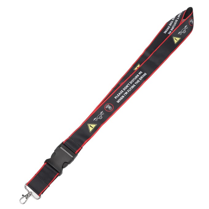 Drone Afstandsbediening Band Polyester Vezel Zacht met Waarschuwingsbord Haak Drone Lanyard voor Avata 1 black