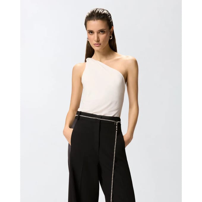 Pinko kristel top jersey zware scheuren ss26