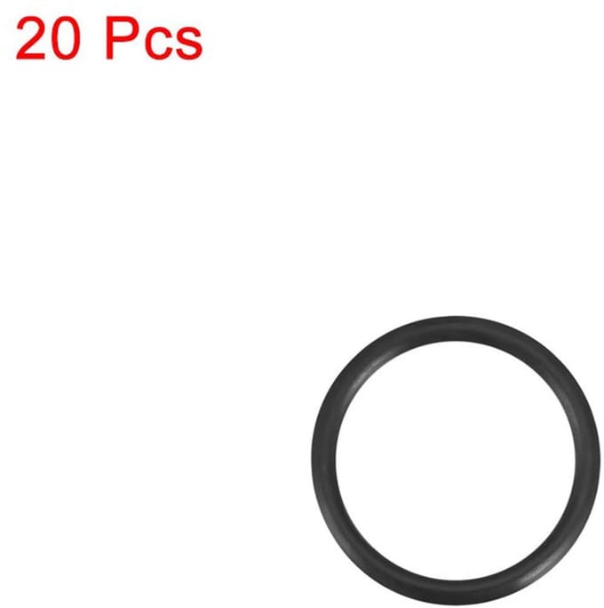 Dailygoods- O-ring 20 Stuks - Nitrilrubber - 17 mm Buitendiameter - 15 mm Binnendiameter - Afdichtingsset - Flexibel en Duurzaam - Afdichtring
