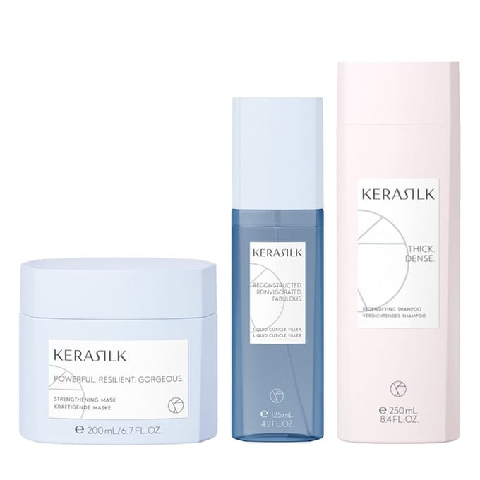 Kerasilk Redensifying Shampoo + Kerasilk Strengthening Mask + Kerasilk Liquid Cuticle Filler
